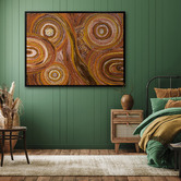 Alcove Studio Ngurrbul Dark Canvas Wall Art