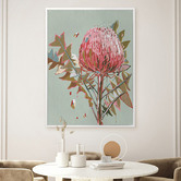 Alcove Studio Sage Waratah Canvas Wall Art