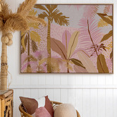 Alcove Studio Pink Palms Canvas Wall Art