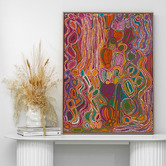 Alcove Studio Mina Mina Jukurrpa VIII Pink Canvas Wall Art