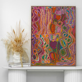Alcove Studio Mina Mina Jukurrpa VIII Pink Canvas Wall Art