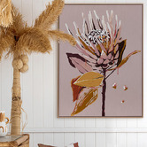 Alcove Studio Blush Protea Canvas Wall Art