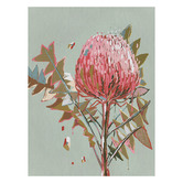 Alcove Studio Sage Waratah Canvas Wall Art