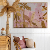 Alcove Studio Pink Palms Canvas Wall Art
