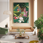 Alcove Studio Jungle Peekaboo Leopard Printed Wall Art