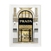 Alcove Studio Prada in Gold Printed Wall Art