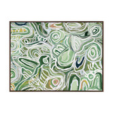 Alcove Studio Message Sticks Green Canvas Wall Art
