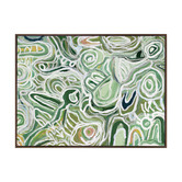 Alcove Studio Message Sticks Green Canvas Wall Art