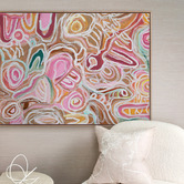 Alcove Studio Message Sticks Pink Canvas Wall Art