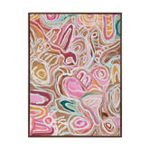 Alcove Studio Message Sticks Pink Canvas Wall Art
