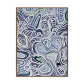 Alcove Studio Message Sticks Blue Canvas Wall Art