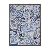 Alcove Studio Message Sticks Blue Canvas Wall Art