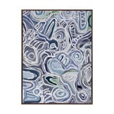 Alcove Studio Message Sticks Blue Canvas Wall Art