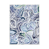 Alcove Studio Message Sticks Blue Canvas Wall Art