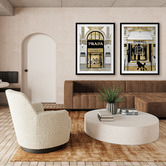 Alcove Studio Chanel in Gold Printed Wall Art