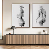 Alcove Studio Flawless Female Charcoal I Printed Wall Art