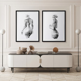 Alcove Studio Flawless Female Charcoal I Printed Wall Art
