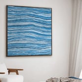 Alcove Studio Dhaagun Blue Canvas Wall Art