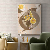 Alcove Studio Lemon Yellow Printed Wall Art