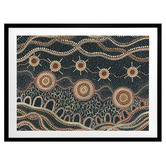 Alcove Studio Murriyang Deep Blue Printed Wall Art