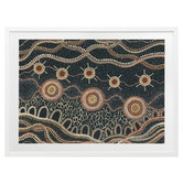 Alcove Studio Murriyang Deep Blue Printed Wall Art