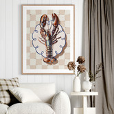 Alcove Studio Al Fresco Dinner Red Printed Wall Art