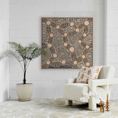 Alcove Studio Brown Wanakiji Jukurrpa Printed Wall Art