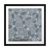 Alcove Studio Blue Wanakiji Jukurrpa Printed Wall Art