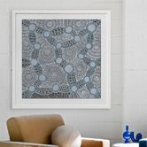 Alcove Studio Blue Wanakiji Jukurrpa Printed Wall Art
