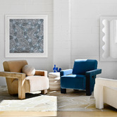 Alcove Studio Blue Wanakiji Jukurrpa Printed Wall Art
