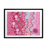 Alcove Studio Dark Pink Birrbay Connection Printed Wall Art