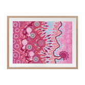 Alcove Studio Dark Pink Birrbay Connection Printed Wall Art