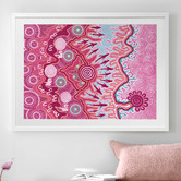 Alcove Studio Dark Pink Birrbay Connection Printed Wall Art