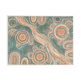 Alcove Studio Marrambidya Bila Turquoise Printed Wall Art