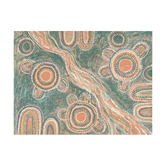 Alcove Studio Marrambidya Bila Turquoise Printed Wall Art