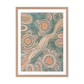 Alcove Studio Marrambidya Bila Turquoise Printed Wall Art
