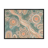 Alcove Studio Marrambidya Bila Turquoise Printed Wall Art