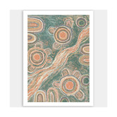 Alcove Studio Marrambidya Bila Turquoise Printed Wall Art