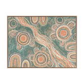Alcove Studio Marrambidya Bila Turquoise Printed Wall Art