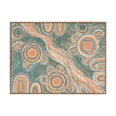 Alcove Studio Marrambidya Bila Turquoise Printed Wall Art