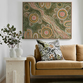 Alcove Studio Marrambidya Bila Green Printed Wall Art