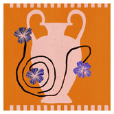 Alcove Studio Orange Out of Vase Blooms IX Canvas Wall Art
