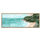 Alcove Studio Turquoise Bay Framed Canvas Wall Art