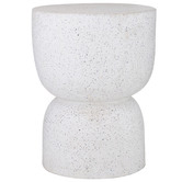 The Home Collective White Kara Terrazzo Stool