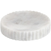 The Home Collective White Issey Marble Soap Dish