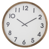 The Home Collective 61cm Leonard Pine Wood Wall Clock | Temple & Webster