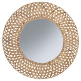 The Home Collective Natural Riviera Water Hyacinth Mirror