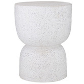 The Home Collective White Kara Terrazzo Stool