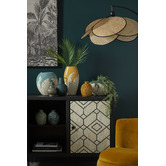 The Home Collective Fiore Metal &amp; Rattan Floor Lamp