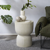 The Home Collective Cream Etta Ceramic Stool